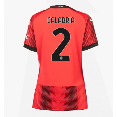 AC Milan Davide Calabria #2 Domaci Dres za Ženska 2023-24 Kratak Rukav